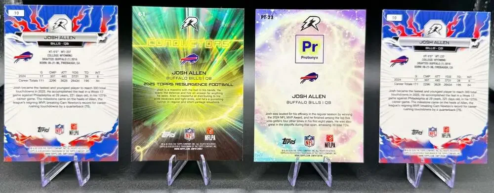 Josh Allen Buffalo Bills Football Card Lot of Topps Panini Short Print Inserts